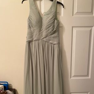 Dusty sage dress from Azazie. Size A8